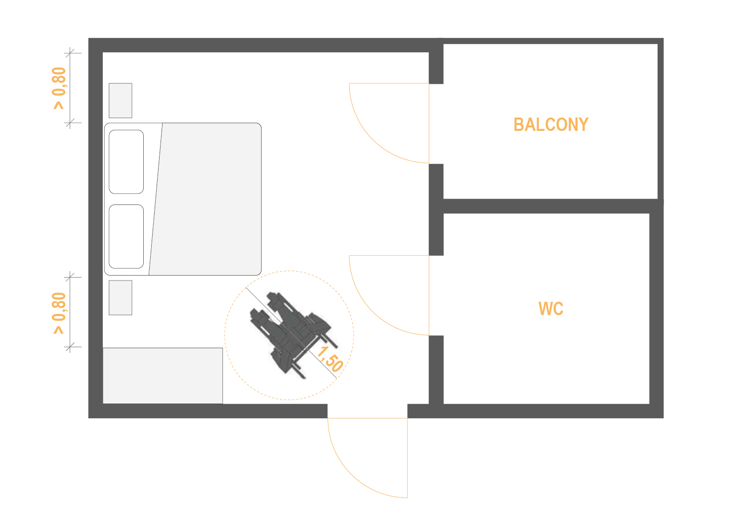 Esempio di appartamento senza barriere architettoniche
