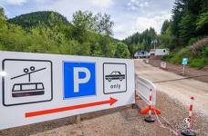 Kabinenbahn Welschnofen - Zugangsweg vom unteren Parkplatz